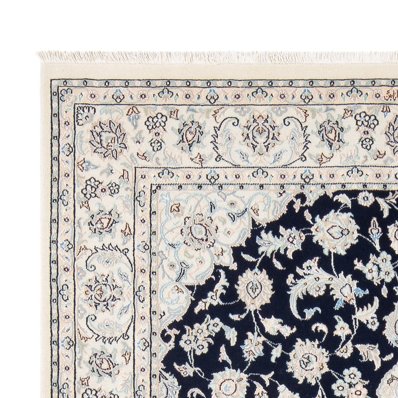 Tapis persan - Nain - Premium - 205 x 148 cm - bleu foncé