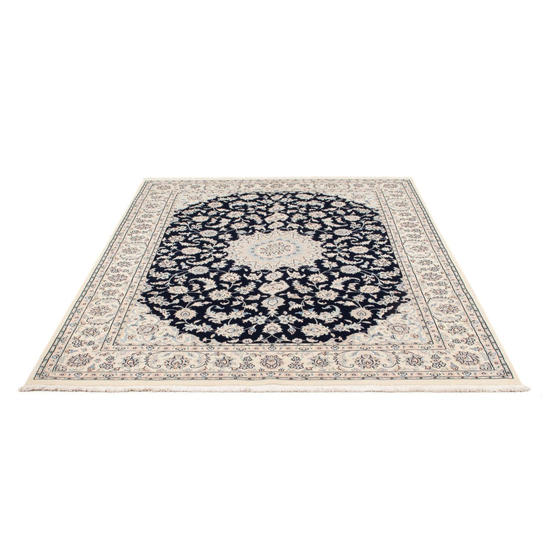 Tapis persan - Nain - Premium - 205 x 148 cm - bleu foncé