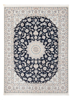 Tapis persan - Nain - Premium - 198 x 150 cm - bleu foncé