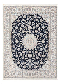 Tapis persan - Nain - Premium - 198 x 150 cm - bleu foncé