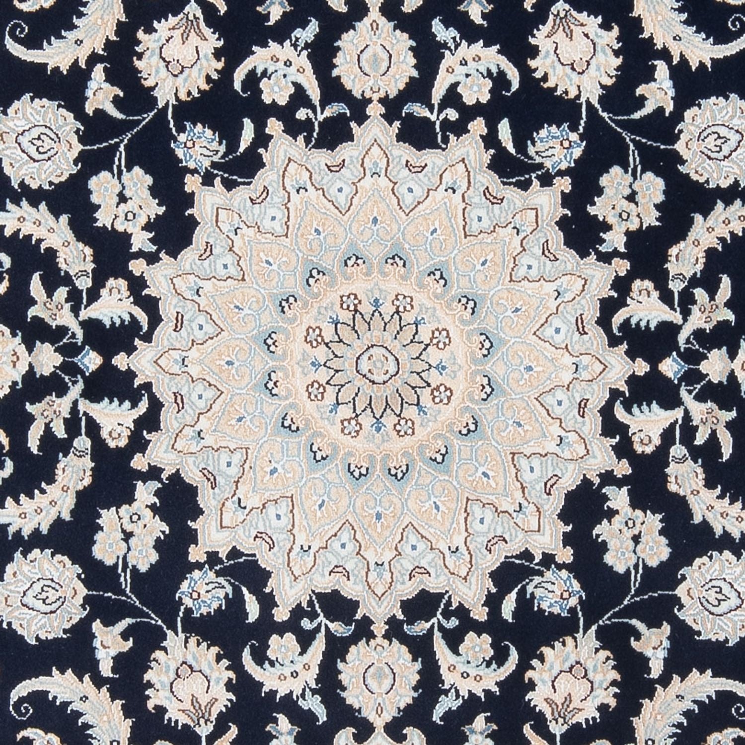 Tapis persan - Nain - Premium - 198 x 150 cm - bleu foncé