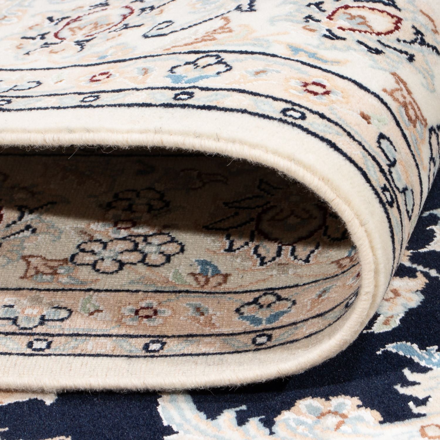 Tapis persan - Nain - Premium - 198 x 150 cm - bleu foncé
