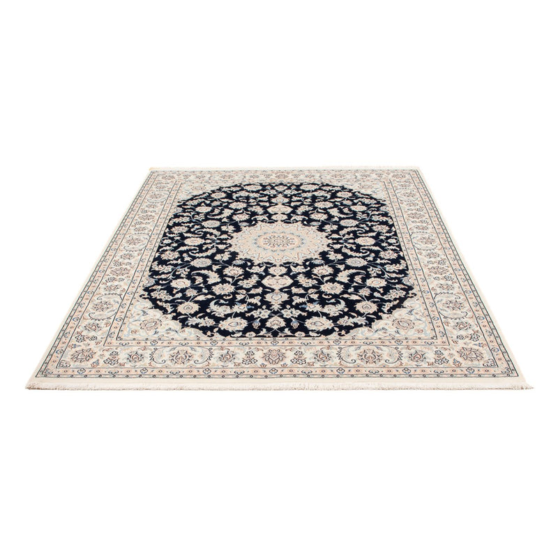 Tapis persan - Nain - Premium - 198 x 150 cm - bleu foncé