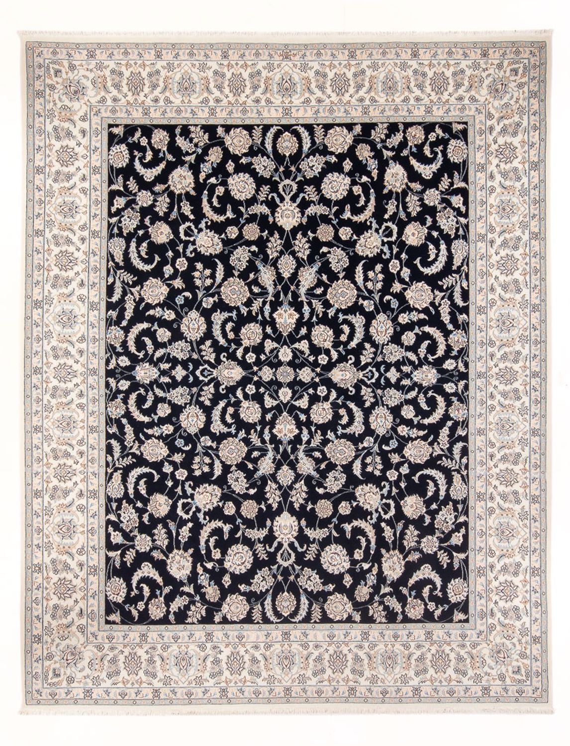 Tapis persan - Nain - Premium - 305 x 248 cm - bleu foncé