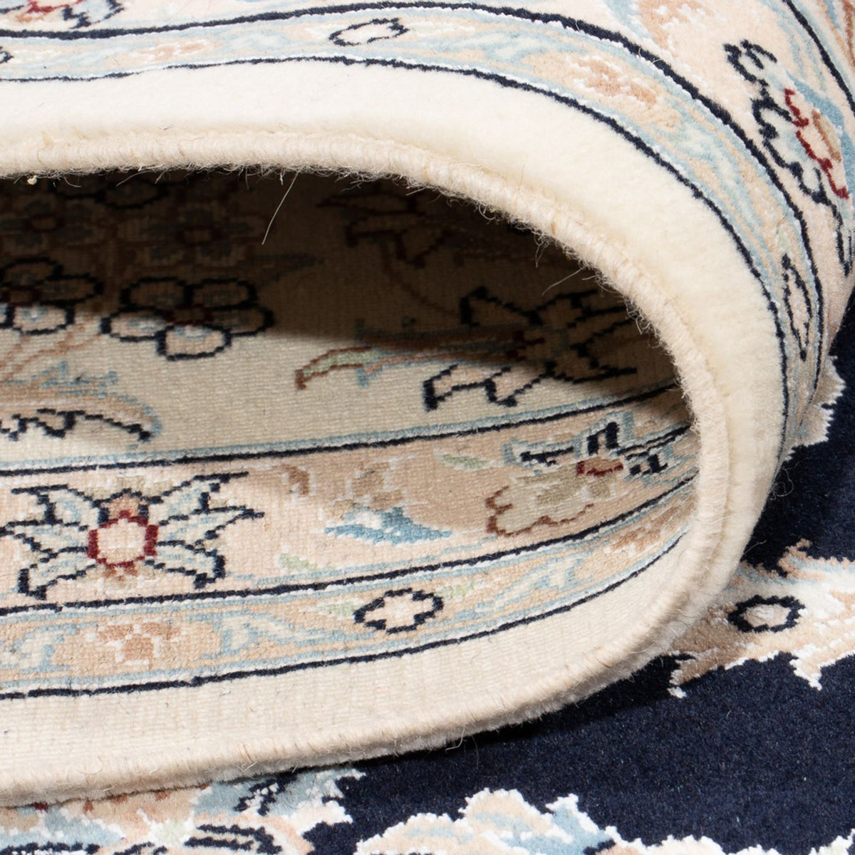 Tapis persan - Nain - Premium - 305 x 248 cm - bleu foncé