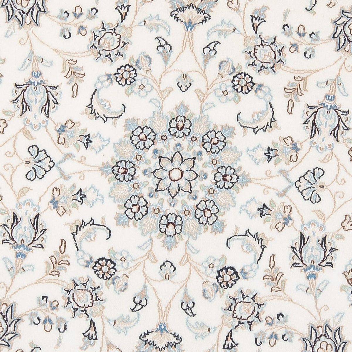 Tapis persan - Nain - Premium ronde  - 148 x 149 cm - crème