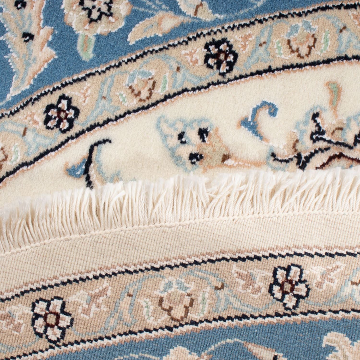 Tapis persan - Nain - Premium ronde  - 148 x 149 cm - crème