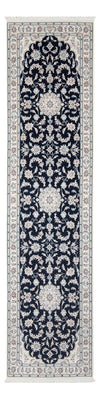 Tapis de couloir Tapis persan - Nain - Premium - 296 x 81 cm - bleu foncé