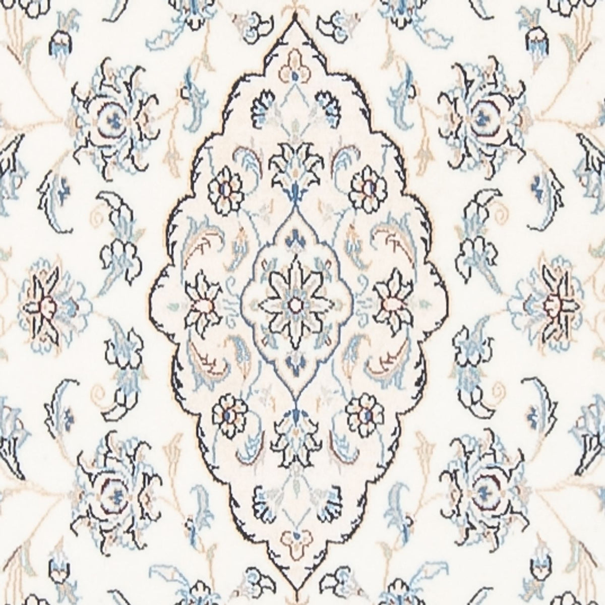 Tapis de couloir Tapis persan - Nain - Premium - 350 x 84 cm - crème