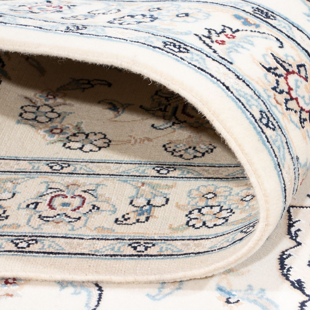 Tapis de couloir Tapis persan - Nain - Premium - 350 x 84 cm - crème