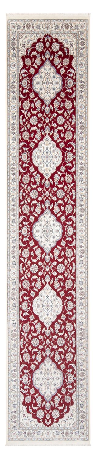Tapis de couloir Tapis persan - Nain - Premium - 390 x 89 cm - rouge