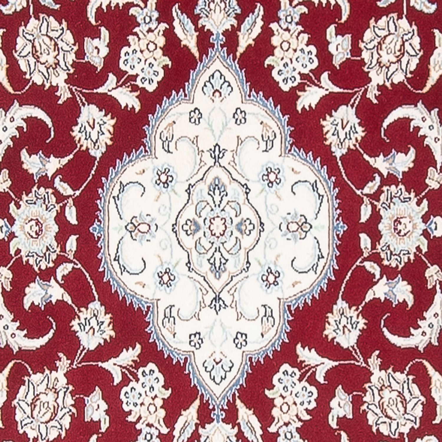 Tapis de couloir Tapis persan - Nain - Premium - 390 x 89 cm - rouge