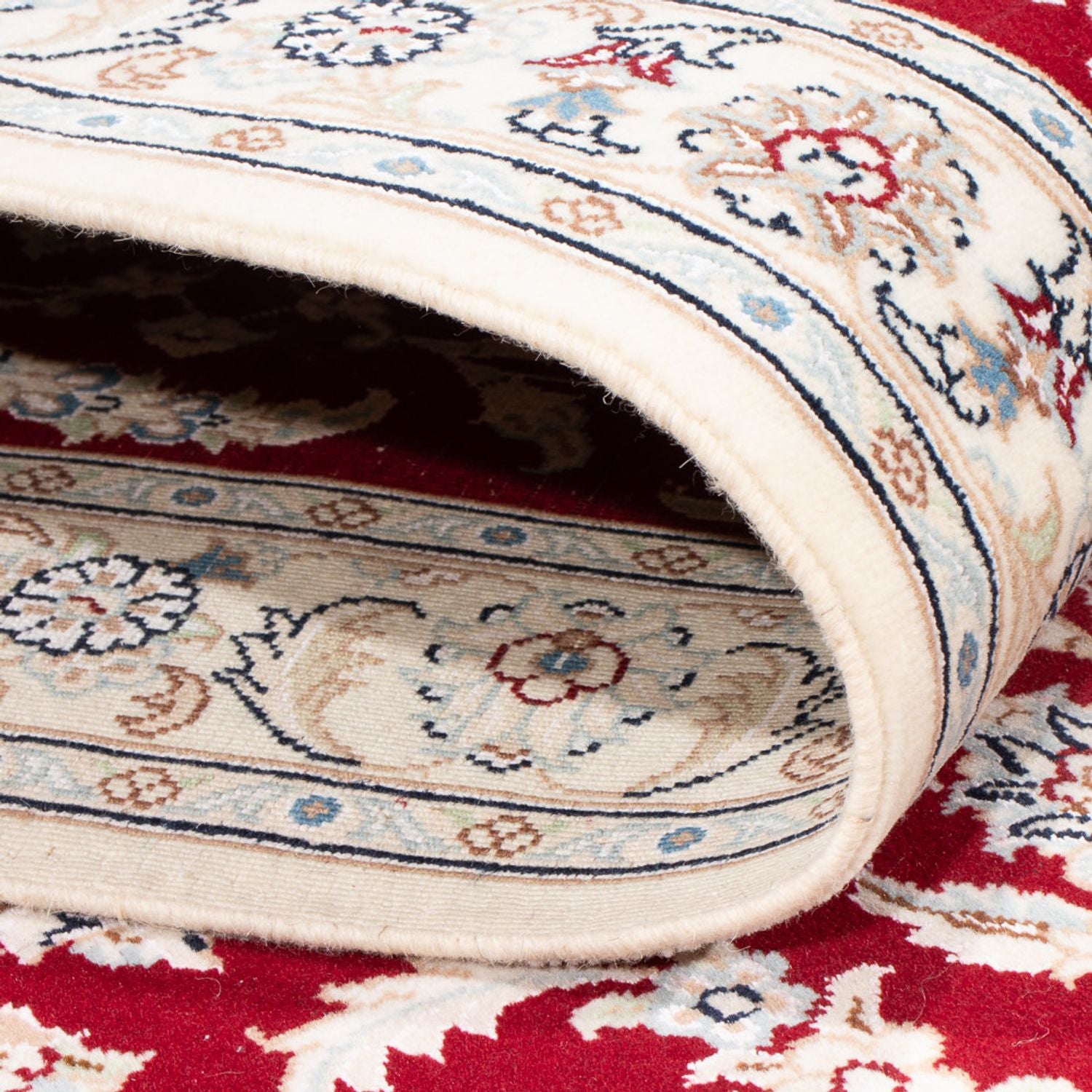 Tapis de couloir Tapis persan - Nain - Premium - 390 x 89 cm - rouge
