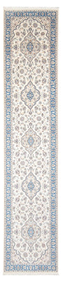 Tapis de couloir Tapis persan - Nain - Premium - 394 x 91 cm - crème
