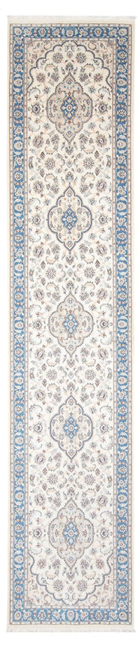 Tapis de couloir Tapis persan - Nain - Premium - 394 x 91 cm - crème
