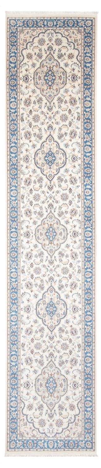 Tapis de couloir Tapis persan - Nain - Premium - 394 x 91 cm - crème