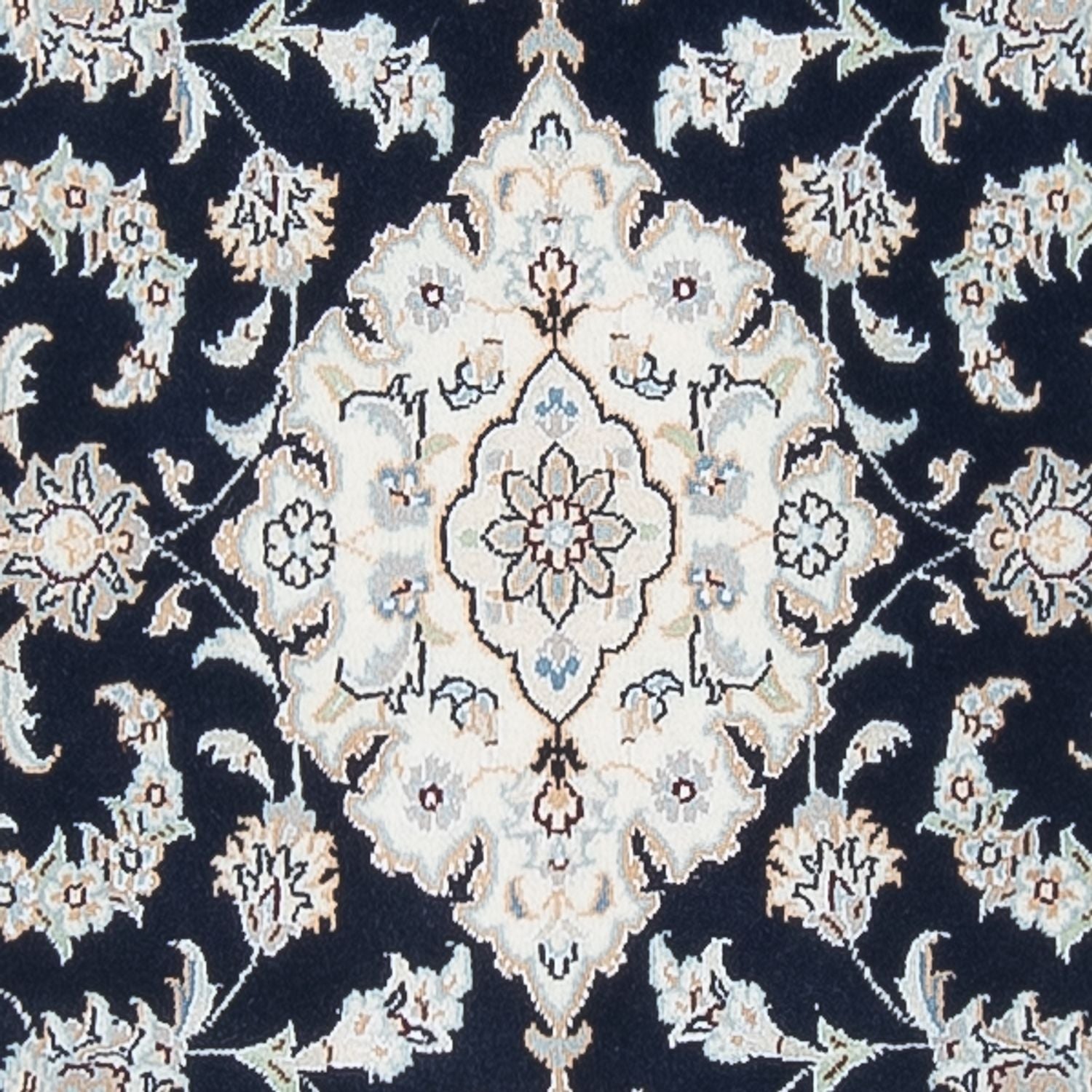Tapis de couloir Tapis persan - Nain - Premium - 302 x 81 cm - bleu foncé