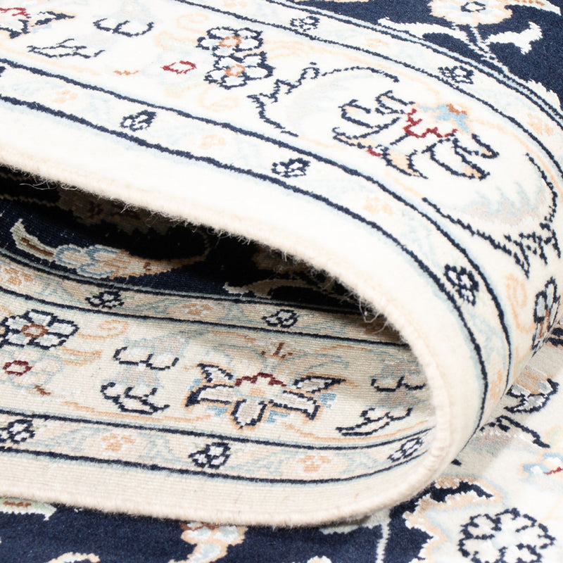 Tapis de couloir Tapis persan - Nain - Premium - 302 x 81 cm - bleu foncé