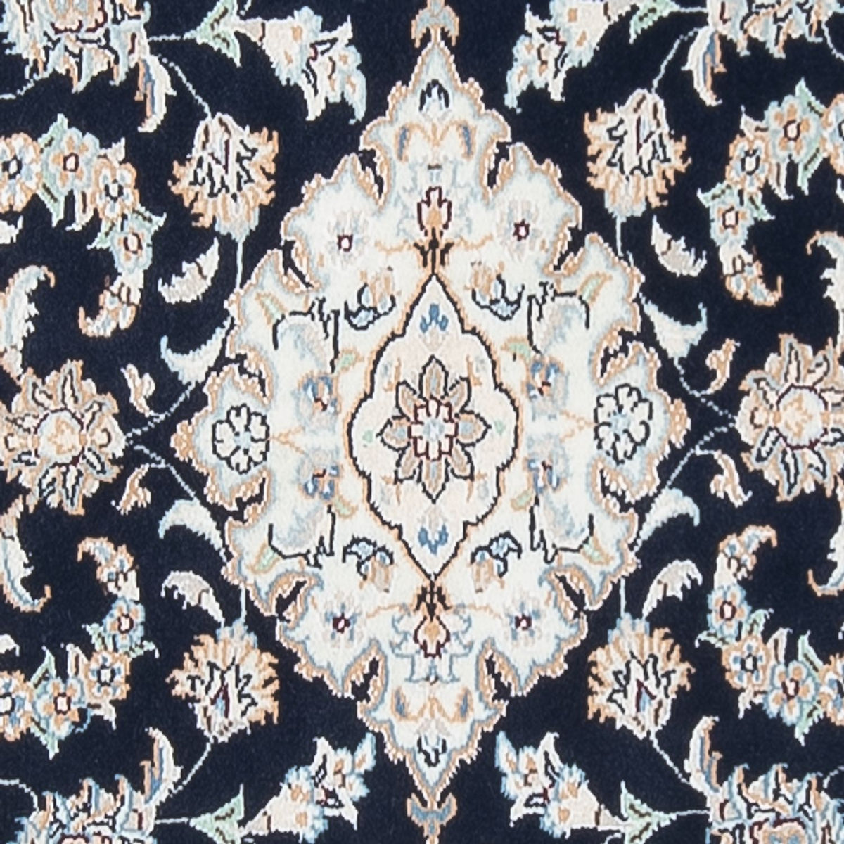 Tapis de couloir Tapis persan - Nain - Premium - 295 x 80 cm - bleu foncé