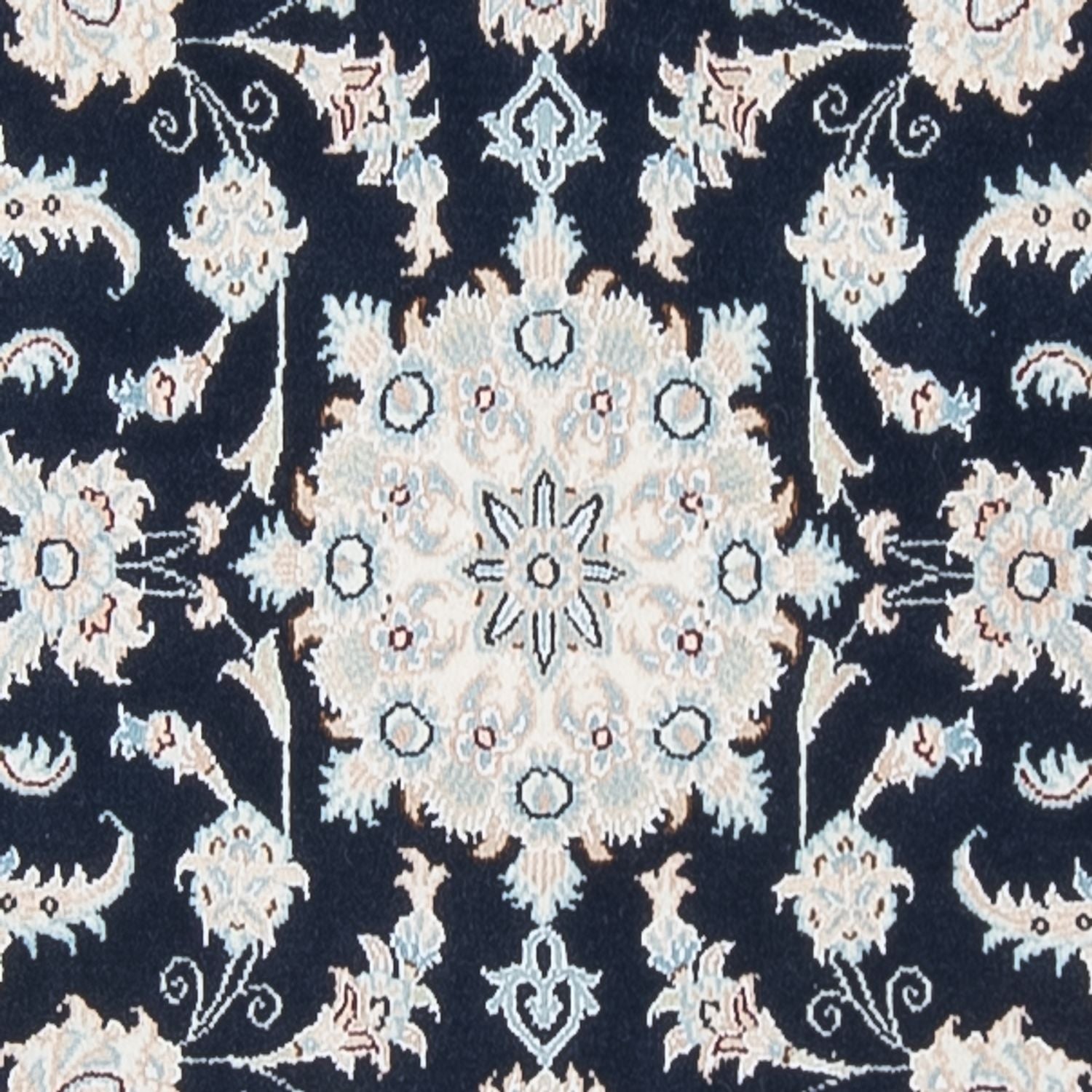 Tapis de couloir Tapis persan - Nain - Premium - 302 x 80 cm - bleu foncé