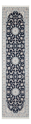Tapis de couloir Tapis persan - Nain - Premium - 305 x 82 cm - bleu foncé