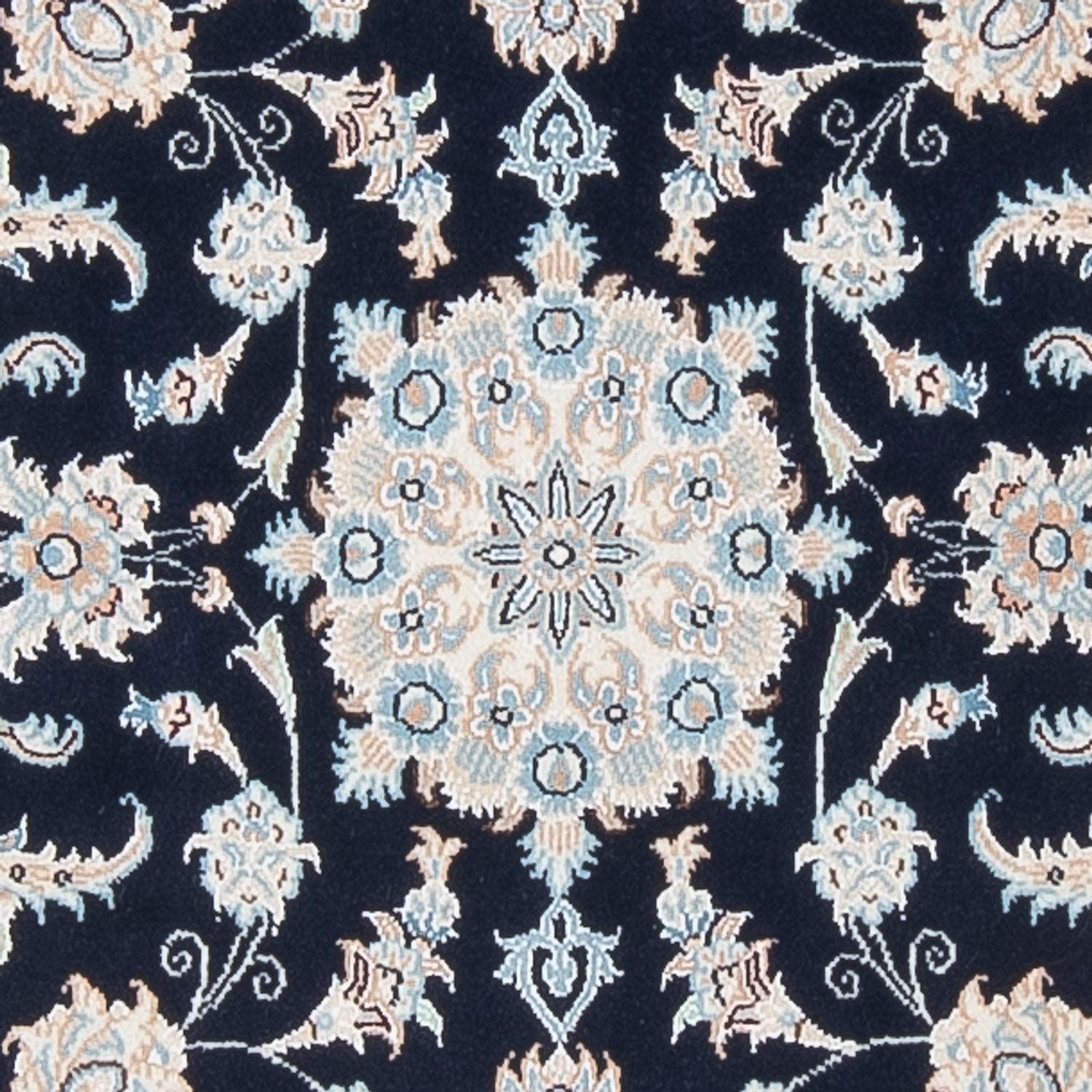Tapis de couloir Tapis persan - Nain - Premium - 305 x 82 cm - bleu foncé