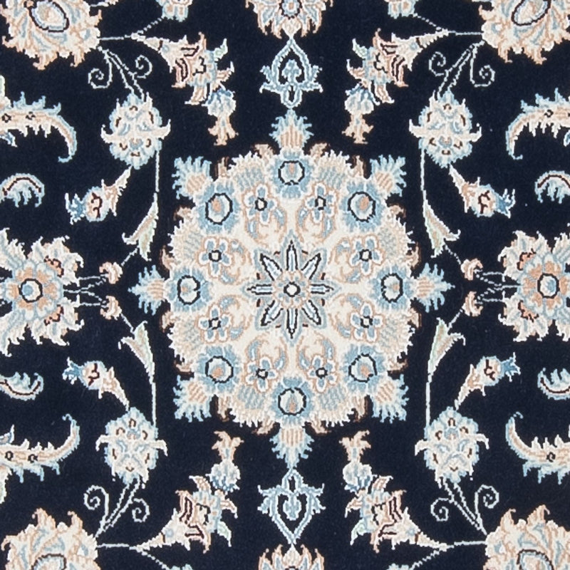 Tapis de couloir Tapis persan - Nain - Premium - 305 x 82 cm - bleu foncé