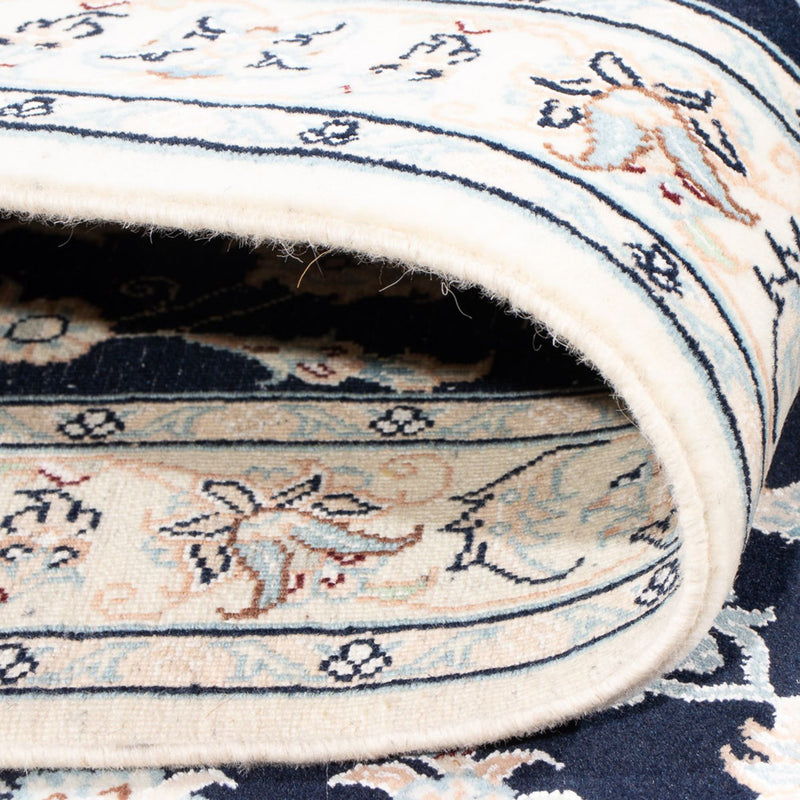 Tapis de couloir Tapis persan - Nain - Premium - 305 x 82 cm - bleu foncé