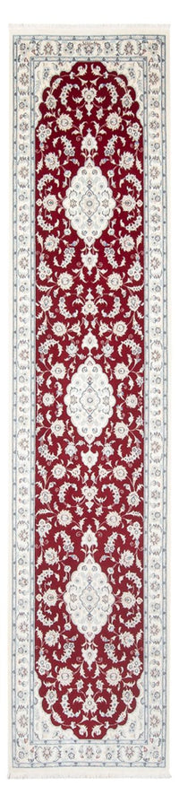 Tapis de couloir Tapis persan - Nain - Premium - 344 x 80 cm - rouge