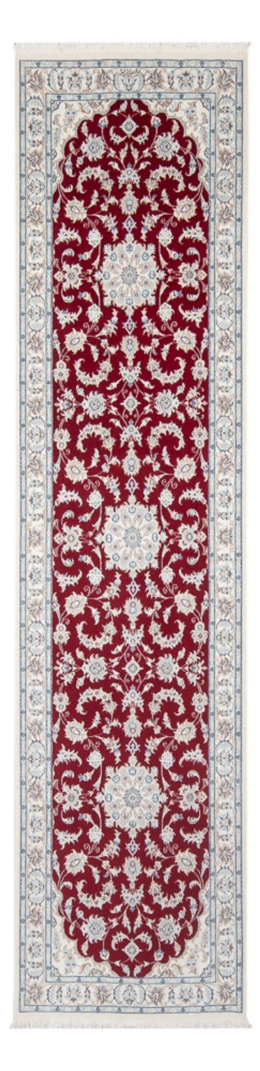 Tapis de couloir Tapis persan - Nain - Premium - 298 x 83 cm - rouge