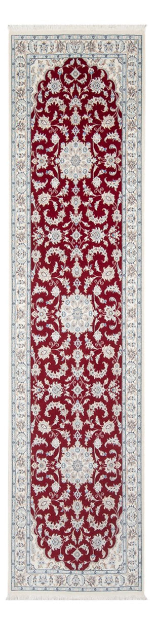 Tapis de couloir Tapis persan - Nain - Premium - 298 x 83 cm - rouge