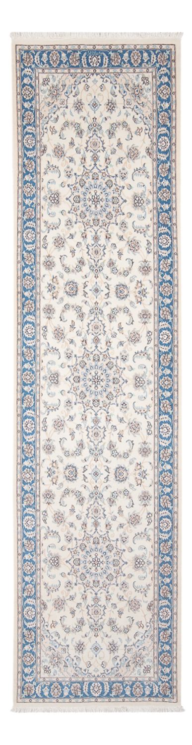 Tapis de couloir Tapis persan - Nain - Premium - 306 x 90 cm - crème
