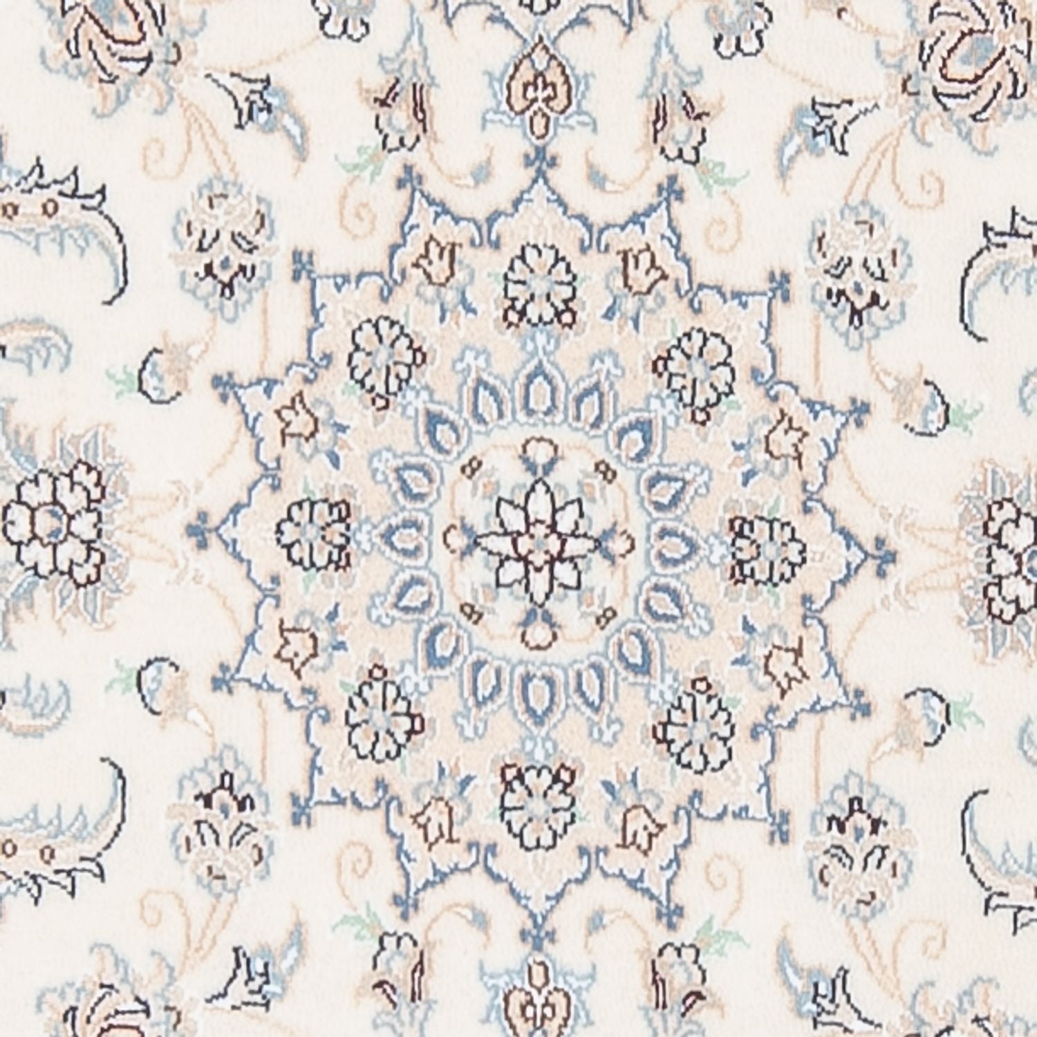 Tapis de couloir Tapis persan - Nain - Premium - 306 x 90 cm - crème