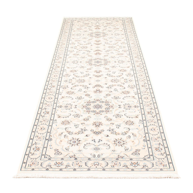Tapis de couloir Tapis persan - Nain - Premium - 309 x 80 cm - crème