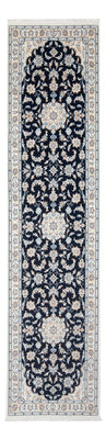 Tapis de couloir Tapis persan - Nain - Premium - 302 x 83 cm - bleu foncé