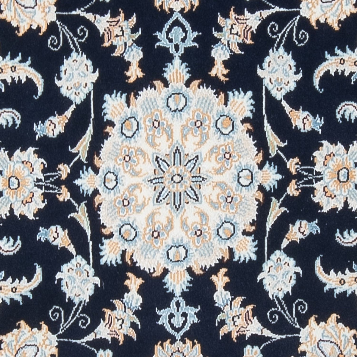 Tapis de couloir Tapis persan - Nain - Premium - 302 x 83 cm - bleu foncé