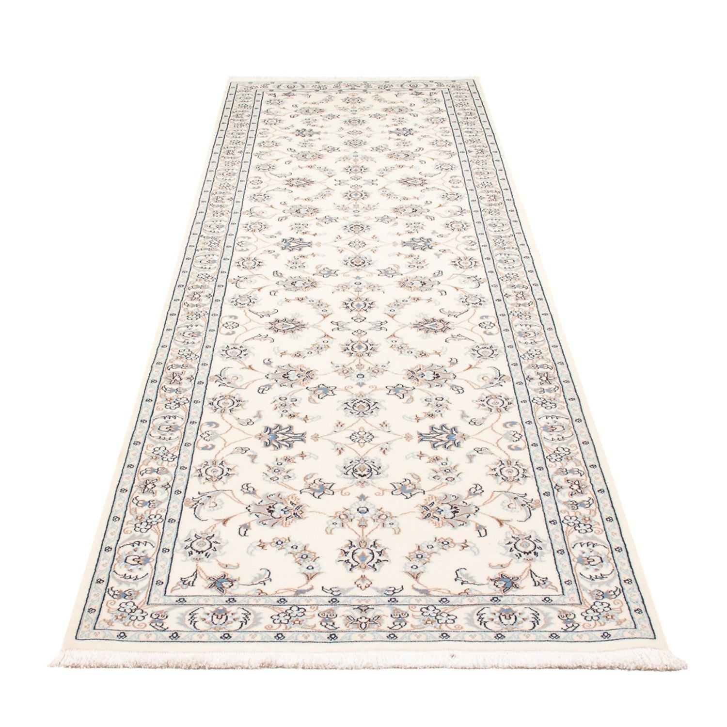 Tapis de couloir Tapis persan - Nain - Premium - 301 x 84 cm - crème