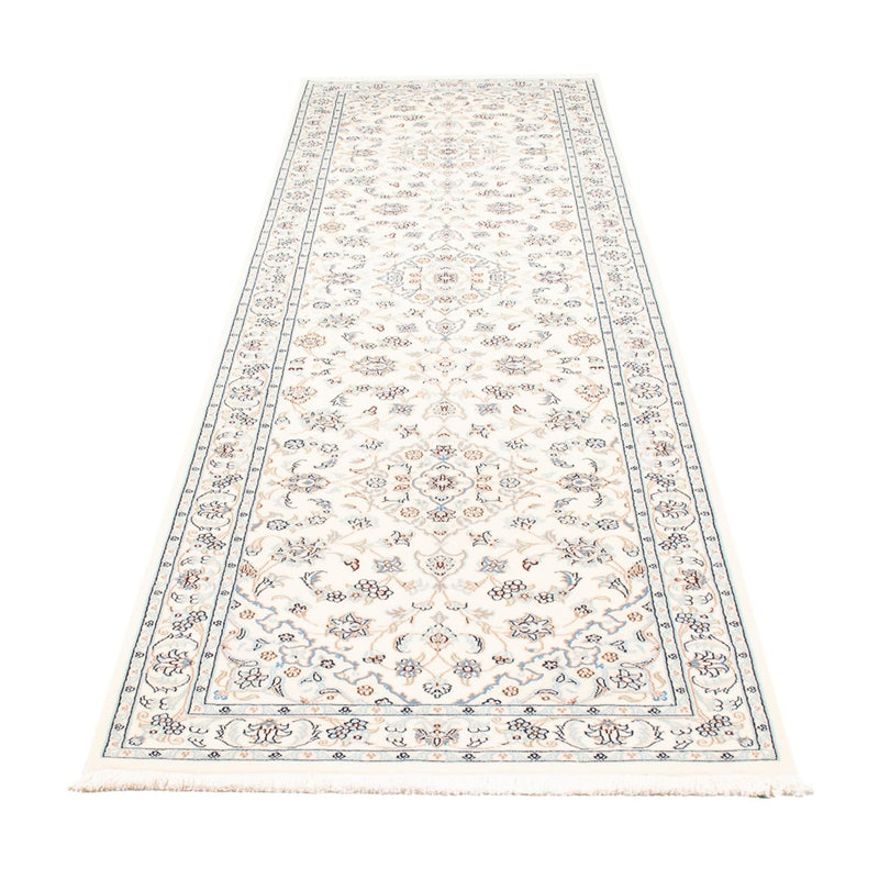 Tapis de couloir Tapis persan - Nain - Premium - 295 x 80 cm - crème