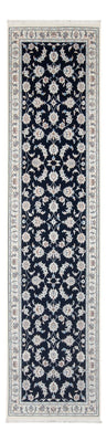 Tapis de couloir Tapis persan - Nain - Premium - 302 x 82 cm - bleu foncé
