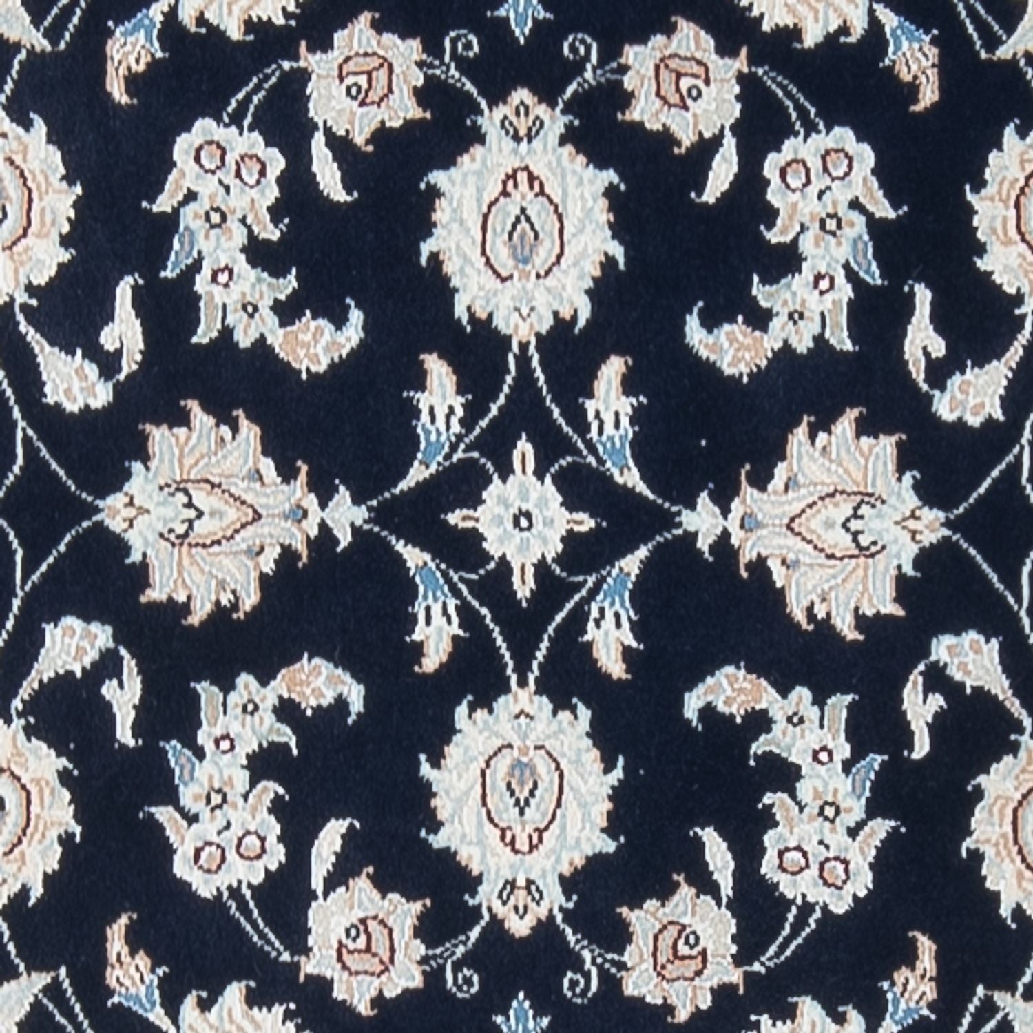 Tapis de couloir Tapis persan - Nain - Premium - 302 x 82 cm - bleu foncé
