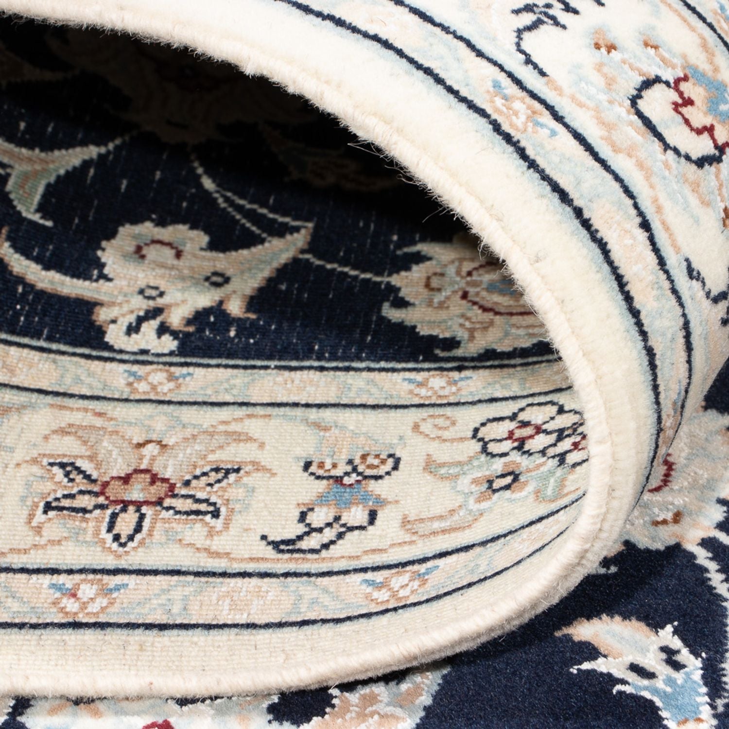 Tapis de couloir Tapis persan - Nain - Premium - 302 x 82 cm - bleu foncé