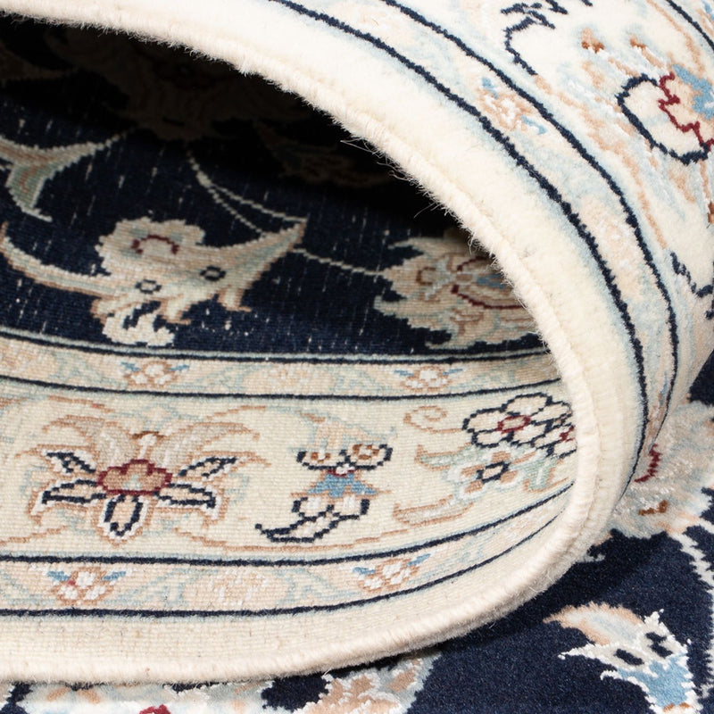 Tapis de couloir Tapis persan - Nain - Premium - 302 x 82 cm - bleu foncé
