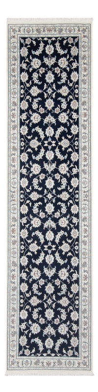 Tapis de couloir Tapis persan - Nain - Premium - 293 x 81 cm - bleu foncé