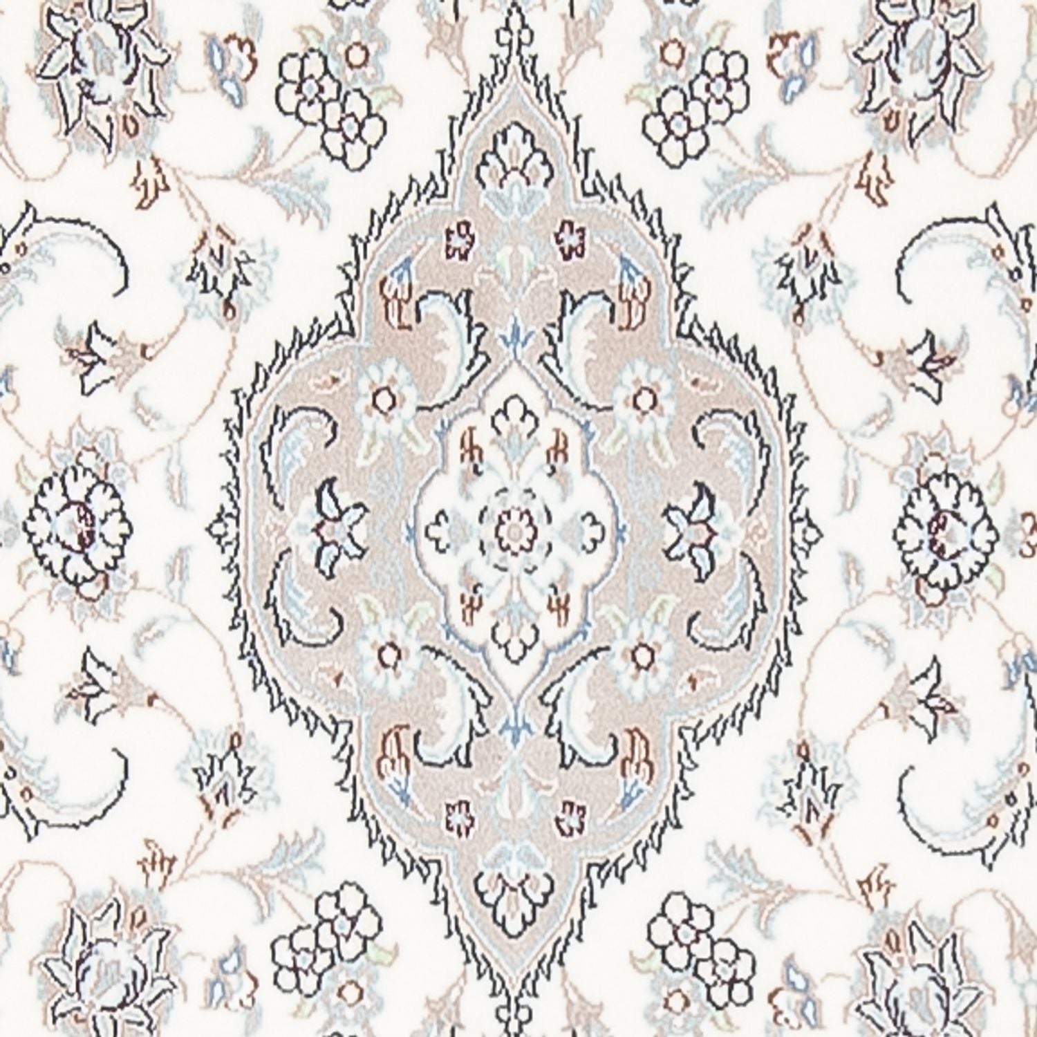 Tapis de couloir Tapis persan - Nain - Premium - 410 x 90 cm - crème
