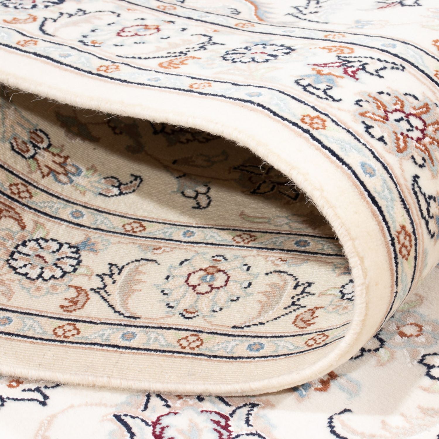 Tapis de couloir Tapis persan - Nain - Premium - 410 x 90 cm - crème