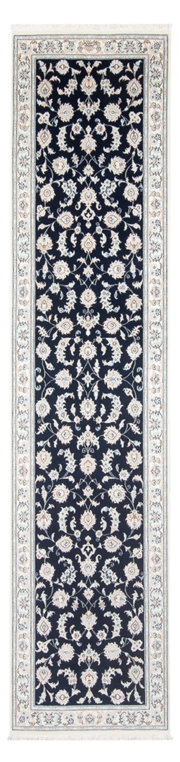 Tapis de couloir Tapis persan - Nain - Premium - 339 x 85 cm - bleu foncé