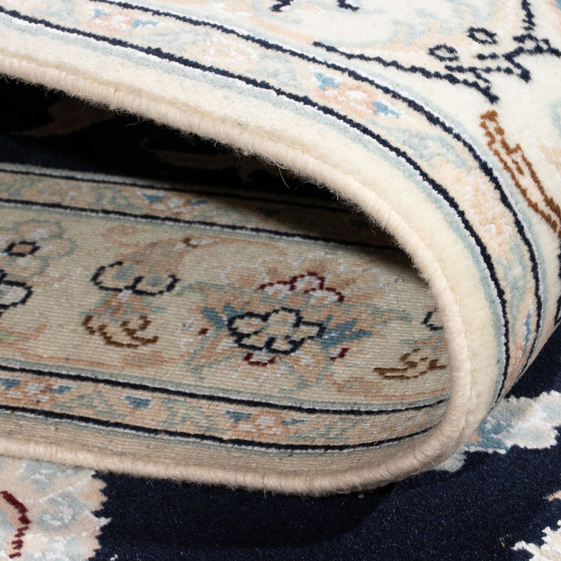Tapis de couloir Tapis persan - Nain - Premium - 339 x 85 cm - bleu foncé