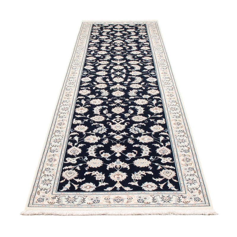 Tapis de couloir Tapis persan - Nain - Premium - 339 x 85 cm - bleu foncé
