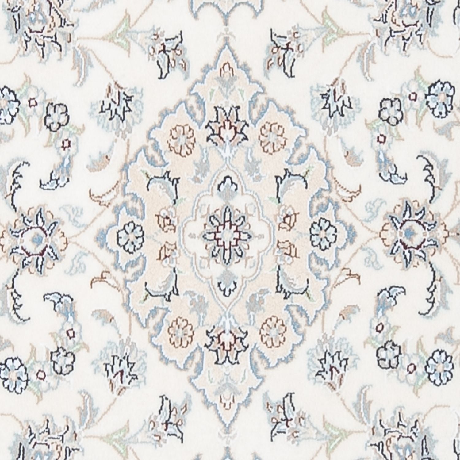Tapis de couloir Tapis persan - Nain - Premium - 315 x 80 cm - crème