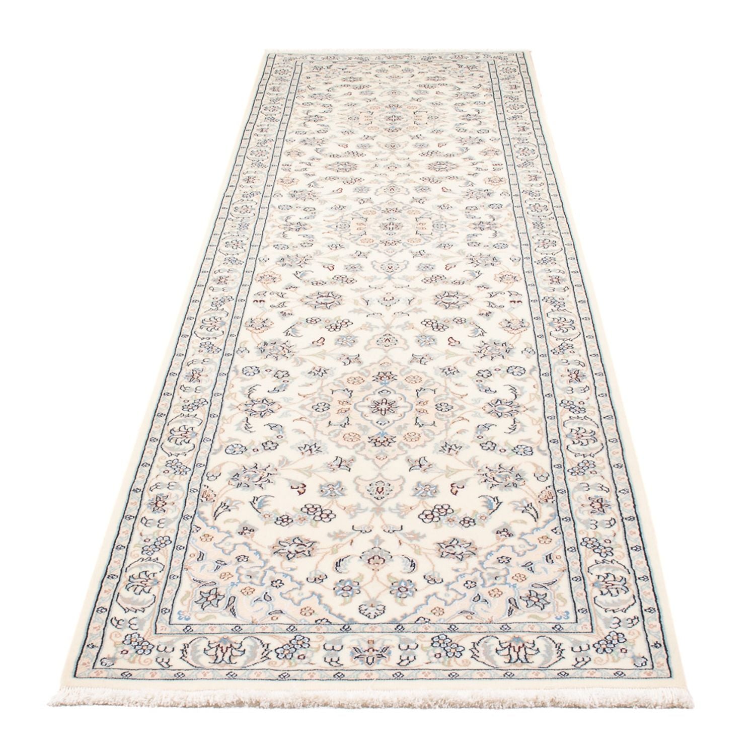Tapis de couloir Tapis persan - Nain - Premium - 315 x 80 cm - crème